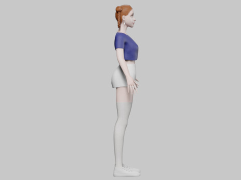 Cartoon cute Woman V31248 3Dモデル