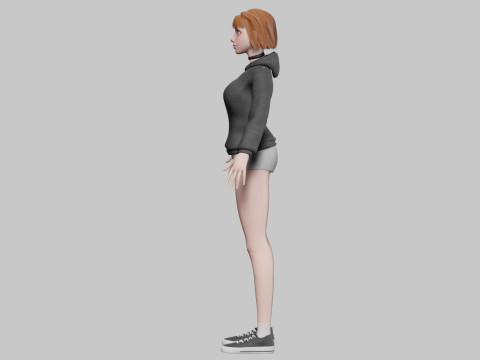Cartoon Pretty Woman V32514 3D Модель