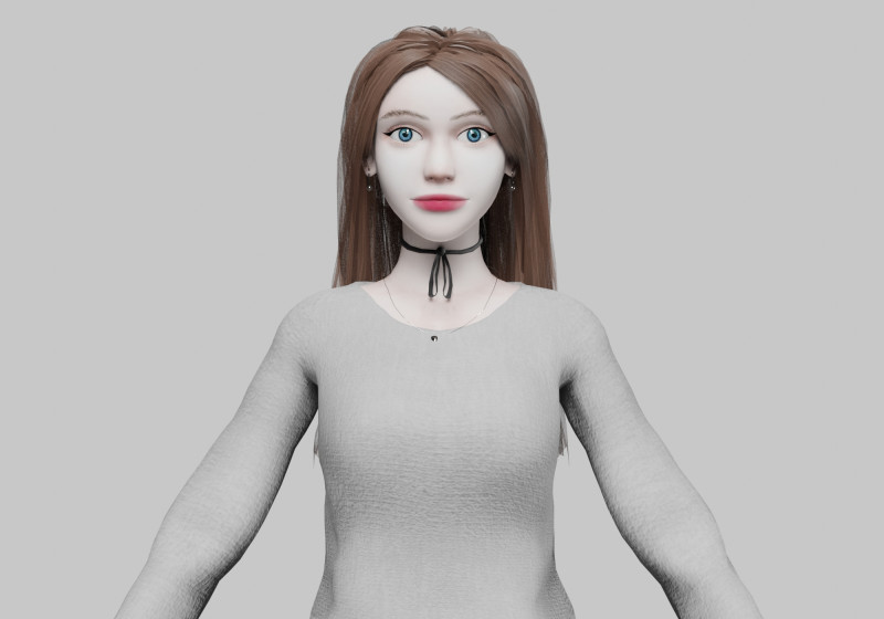 Classic Basic Woman V35009 3D Model .c4d .max .obj .3ds .fbx .stl .blend 