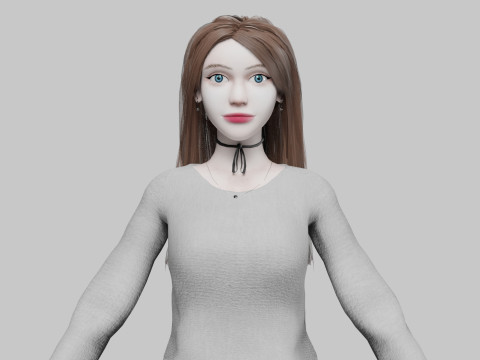 Classic Basic Woman V35009 3D Model