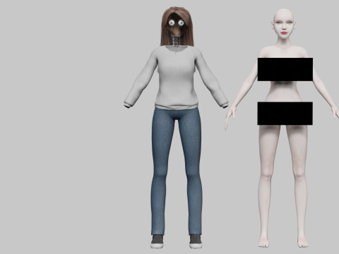 Classic Basic Woman V35009 3D Model