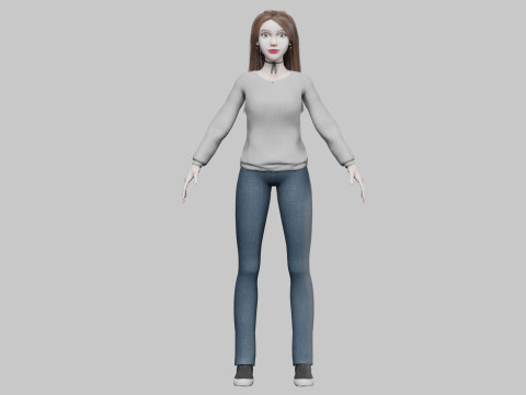 Classic Basic Woman V35009 3D Model