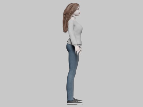 Classic Basic Woman V35009 3D Model