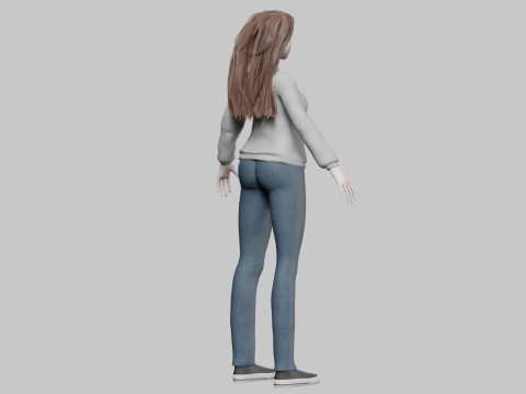 Classic Basic Woman V35009 3D Model