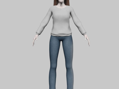 Classic Basic Woman V35009 3D Model