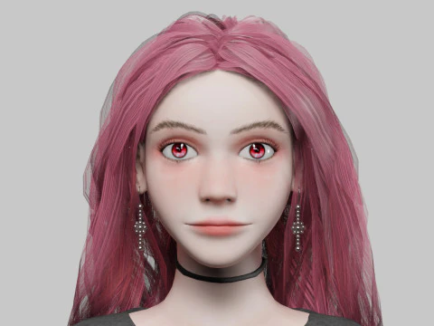 Classic cute Woman V39474 3D Model