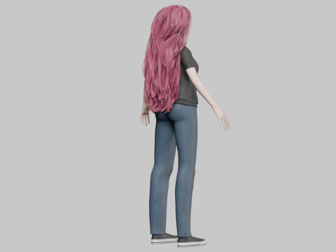 Classic cute Woman V39474 3D Model