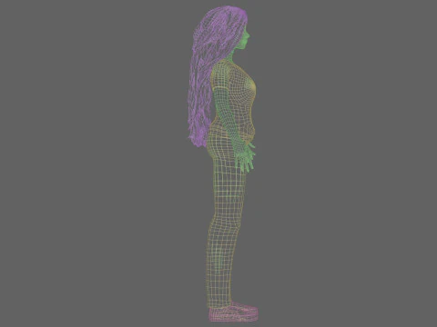 Classic cute Woman V39474 3D Model