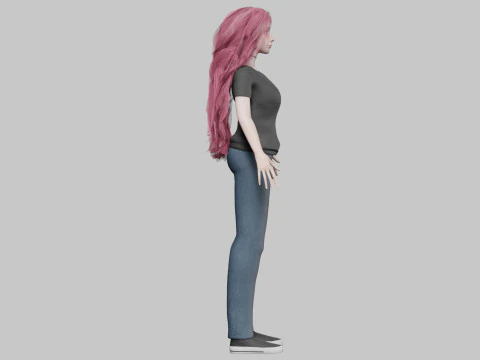 Classic cute Woman V39474 3D Model