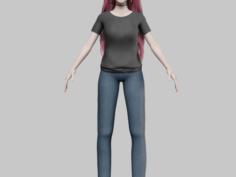 Classic cute Woman V39474 Modelo 3D