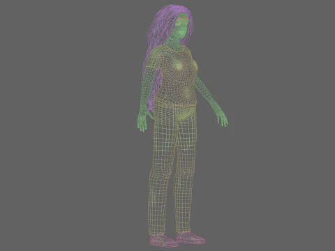 Classic cute Woman V39474 3D Model