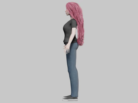Classic cute Woman V39474 3D Model