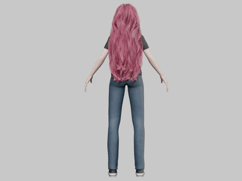 Classic cute Woman V39474 3D Model