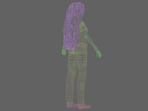 Classic cute Woman V39474 3D Model