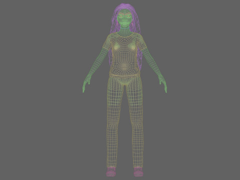 Classic cute Woman V39474 Modelo 3D