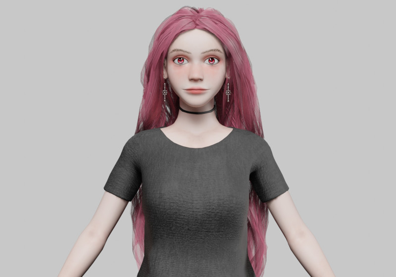 Classic cute Woman V39474 Modelo 3D .c4d .max .obj .3ds .fbx .stl .blend 