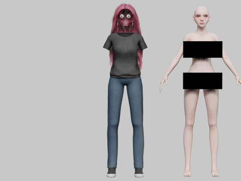 Classic cute Woman V39474 Modelo 3D