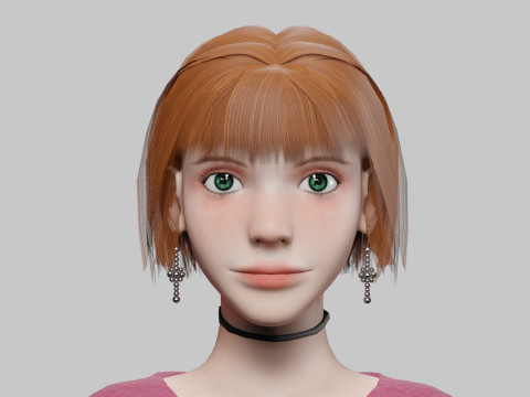 Cool cute Woman V32579 3D Model