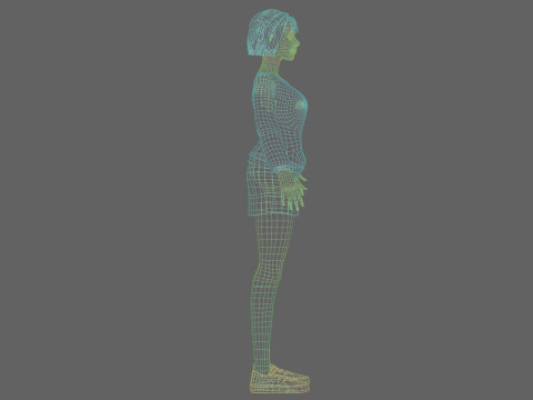 Cool cute Woman V32579 3D Model