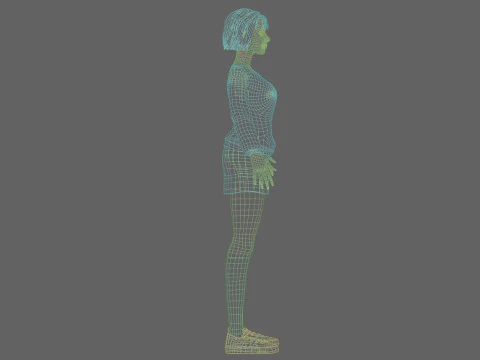 Cool cute Woman V32579 3D Model