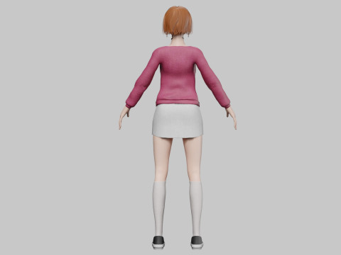 Cool cute Woman V32579 3D Model