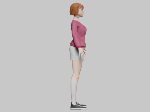 Cool cute Woman V32579 3D Model