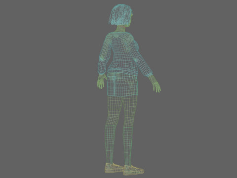Cool cute Woman V32579 3D Model
