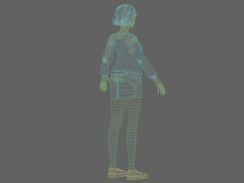 Cool cute Woman V32579 3D Model