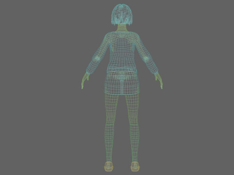 Cool cute Woman V32579 3D Model
