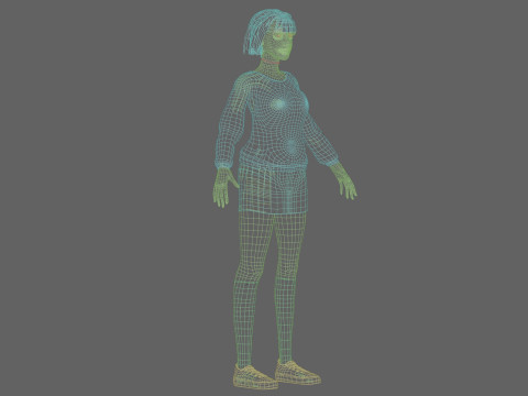 Cool cute Woman V32579 3D Model