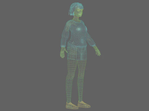 Cool cute Woman V32579 3D Model