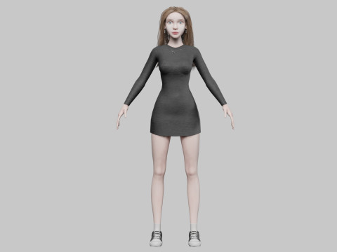 Cool Pretty Woman V34096 3D मॉडल