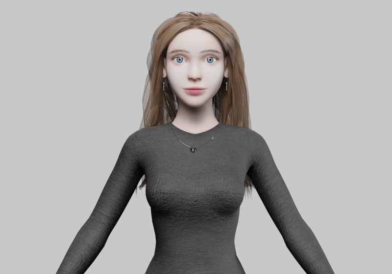 Cool Pretty Woman V34096 3D मॉडल .c4d .max .obj .3ds .fbx .stl .blend 