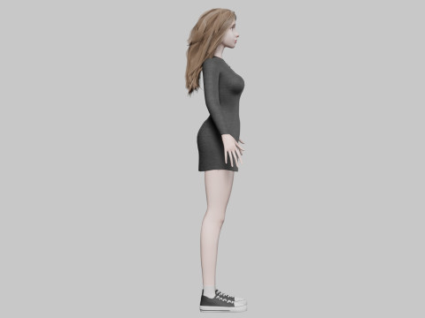Cool Pretty Woman V34096 3D मॉडल