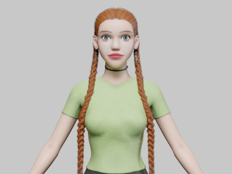 Cute Basic Woman V33612 3Dモデル
