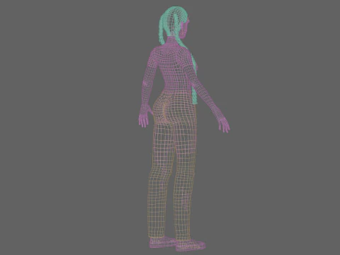 Mulher B&aacute;sica Fofa V33612 Modelo 3D