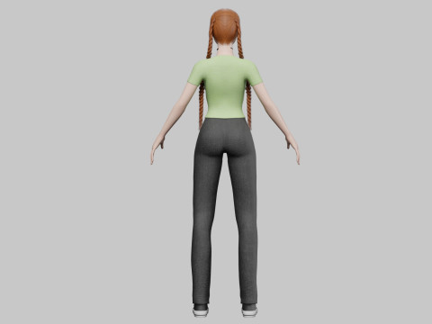 Cute Basic Woman V33612 3D 模型