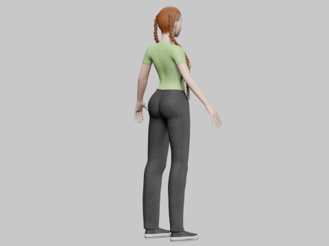 Cute Basic Woman V33612 3D 模型