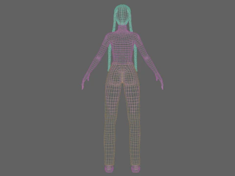 Mulher B&aacute;sica Fofa V33612 Modelo 3D