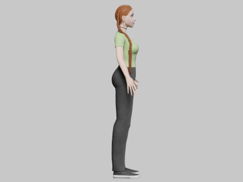 Cute Basic Woman V33612 3D 模型