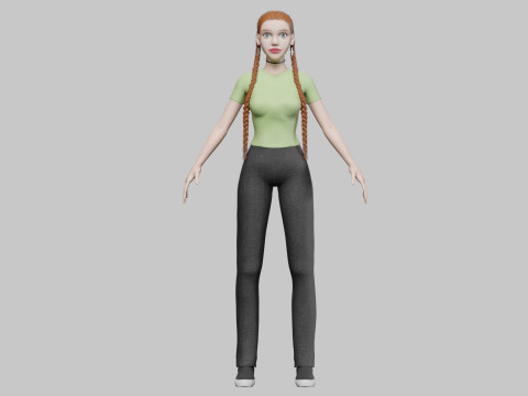 Cute Basic Woman V33612 3D 模型