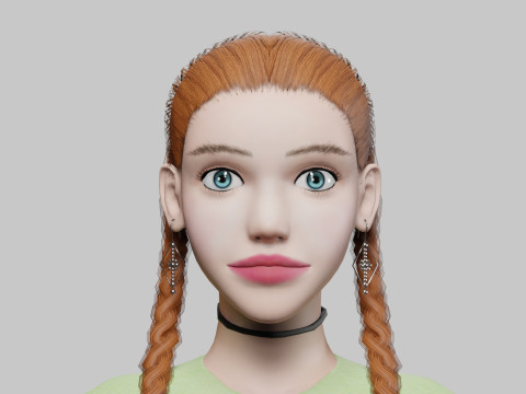 Cute Basic Woman V33612 3D 模型