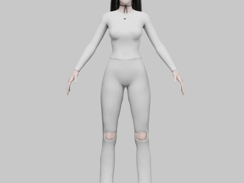 Cute Beautiful woman V33696 3D 모델