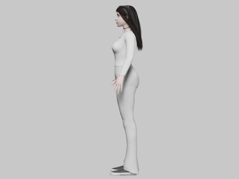 Cute Beautiful woman V33696 3D 모델