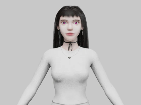 귀여운 미인 V33696 3D 모델