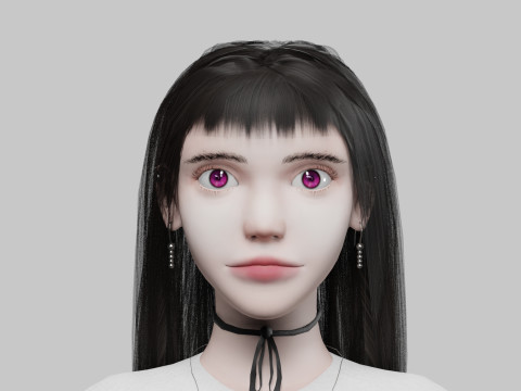 Cute Beautiful woman V33696 3D 모델