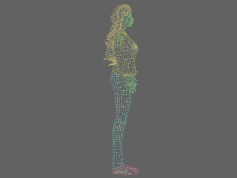 Cute Cartoon woman V35711 3D Model