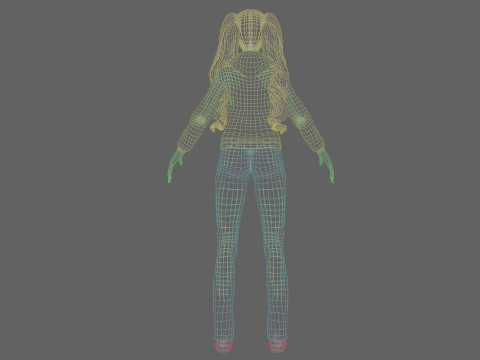 Cute Cartoon woman V35711 3D Model