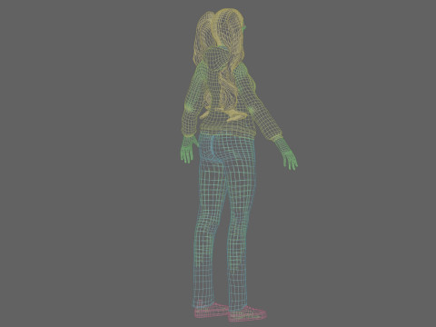 Cute Cartoon woman V35711 3D Model