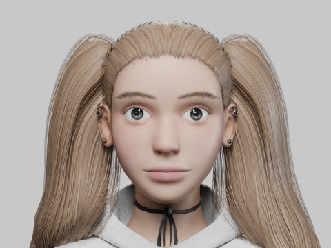 Cute Cartoon woman V35711 3D Model